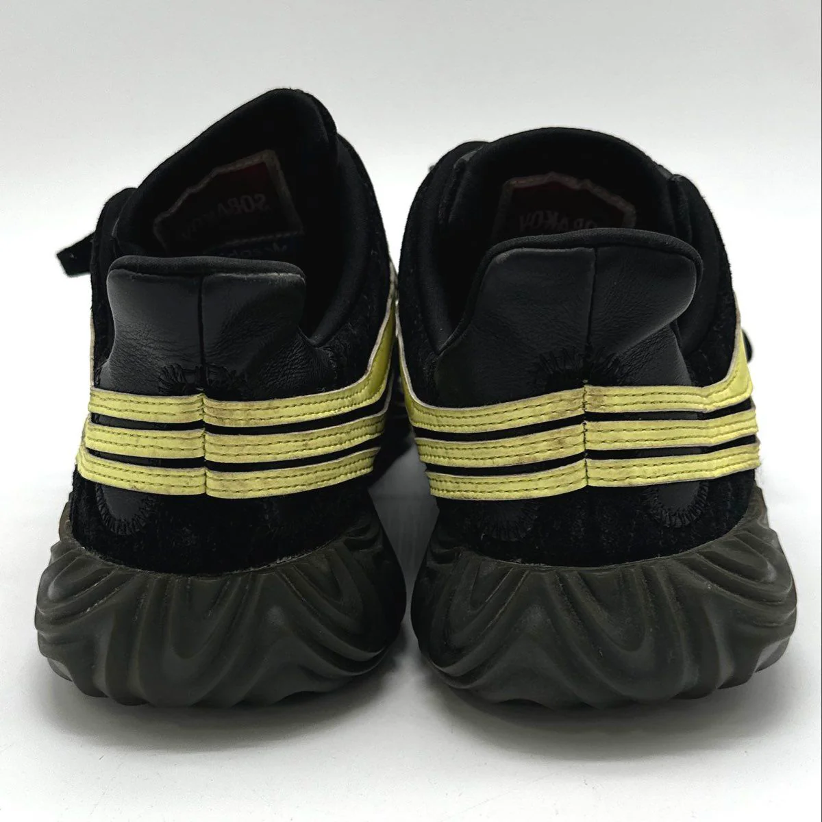 Adidas Sobakov Black Solar Yellow Gum Sole Sneakers Men's Size 10.5 - Image 3