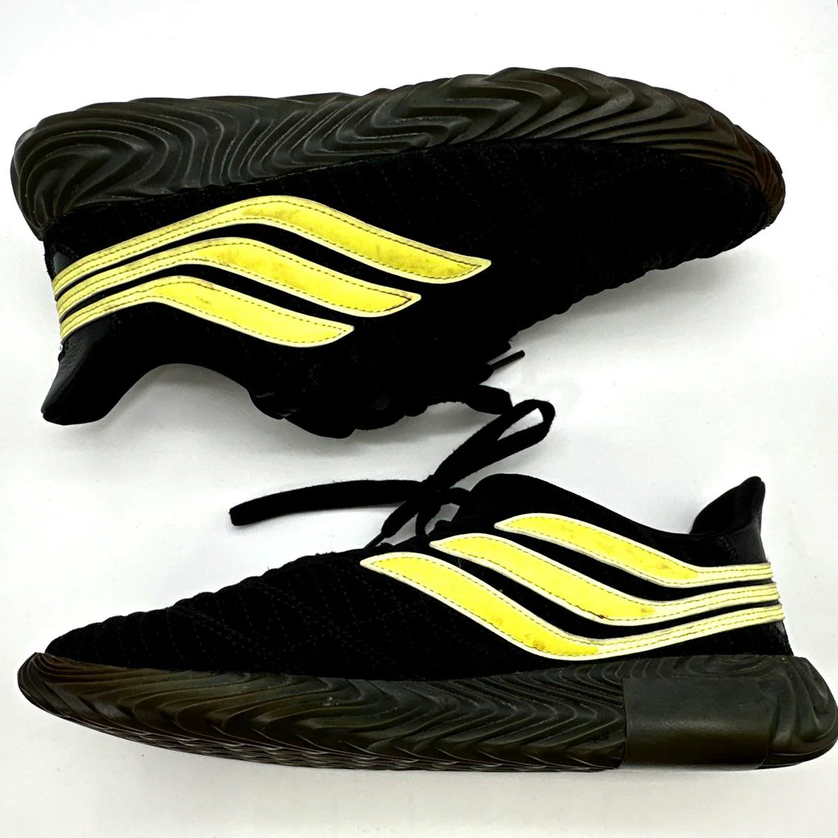 Adidas Sobakov Black Solar Yellow Gum Sole Sneakers Men's Size 10.5 - Image 6