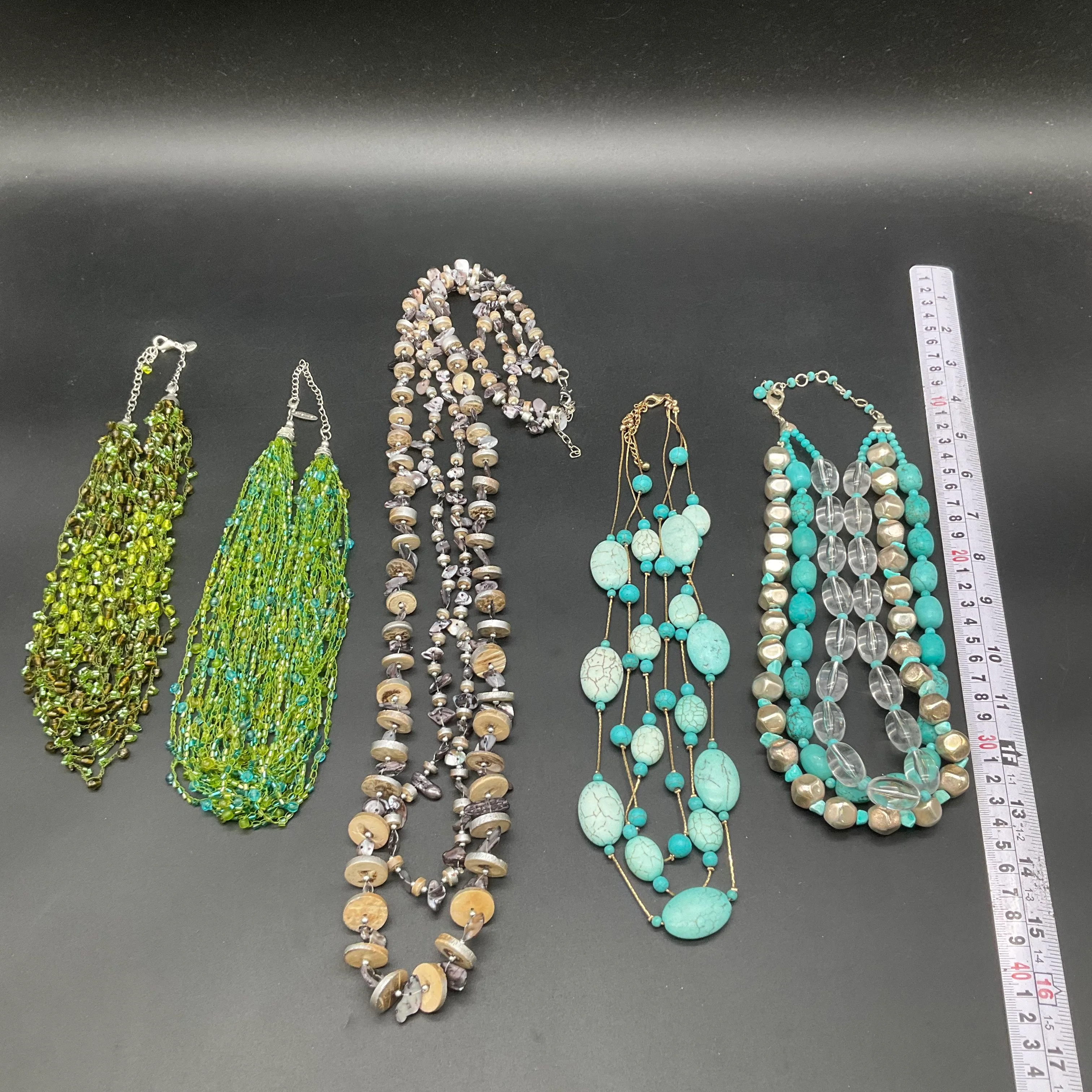 Chico's Avenue Sophia Beaded Statement Necklace Lot of 5 Multi-strand Turquoise - Image 2