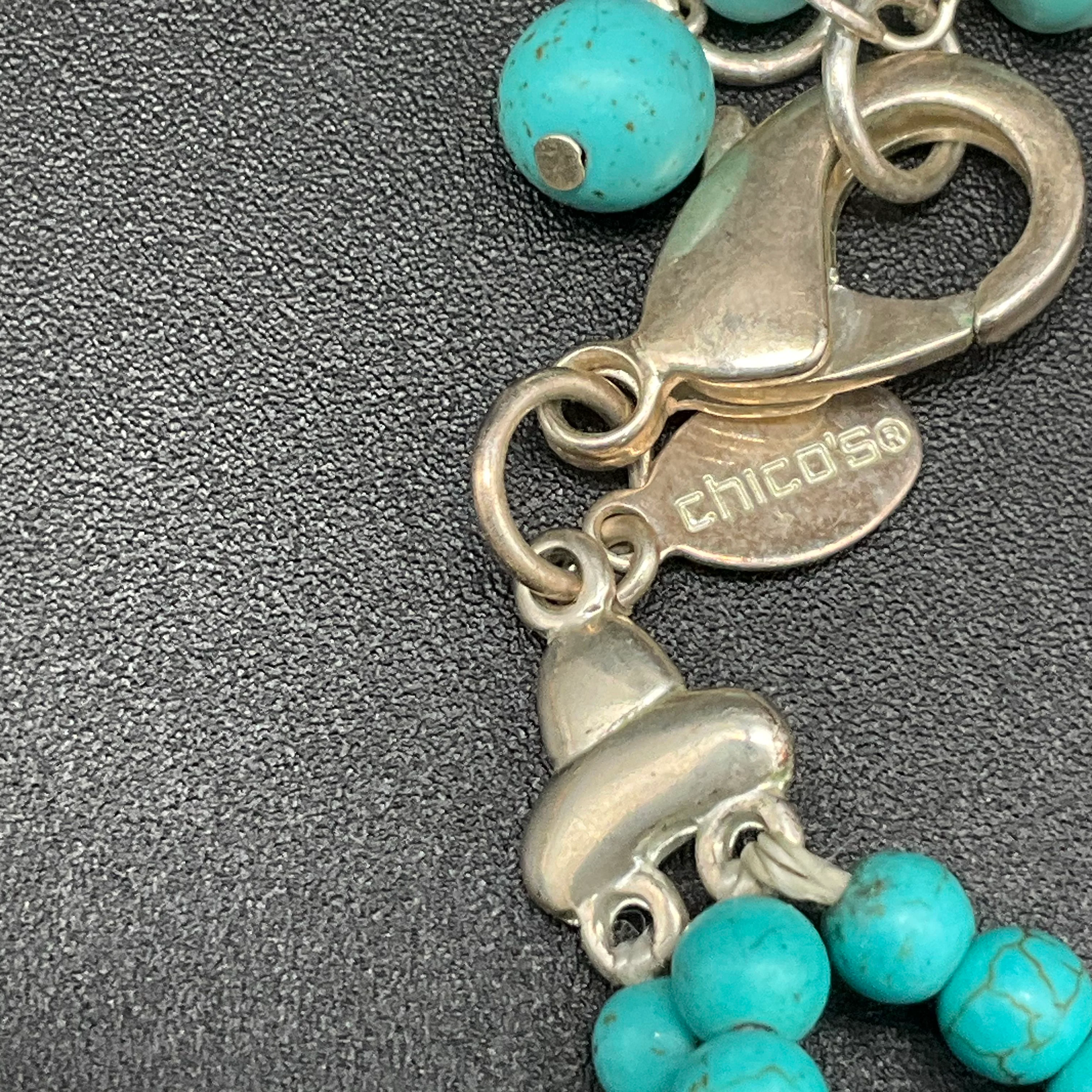 Chico's Avenue Sophia Beaded Statement Necklace Lot of 5 Multi-strand Turquoise - Image 8