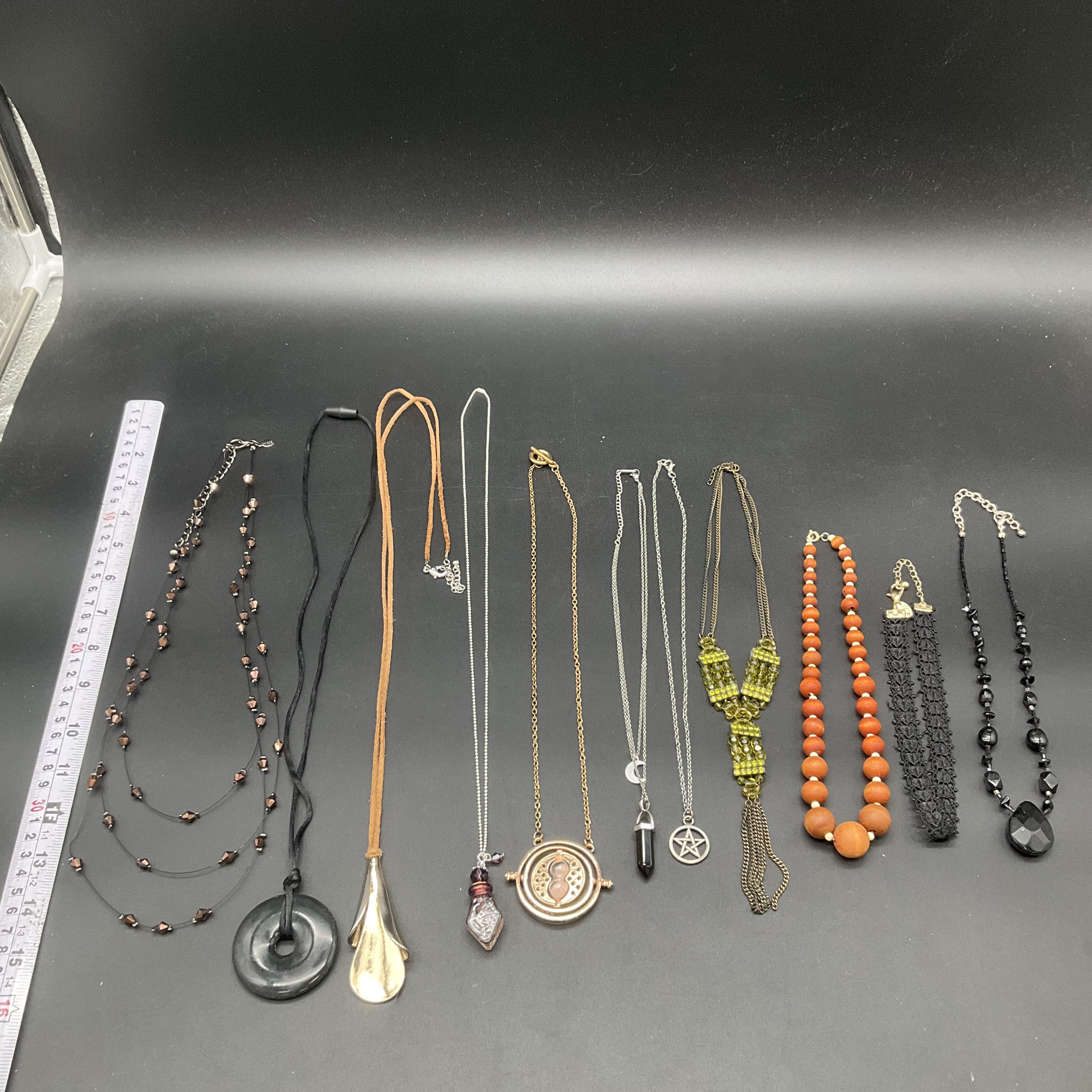 Fashion Jewelry Necklace Lot 11pc Harry Potter Time Turner Gothic Boho Beaded - Image 6