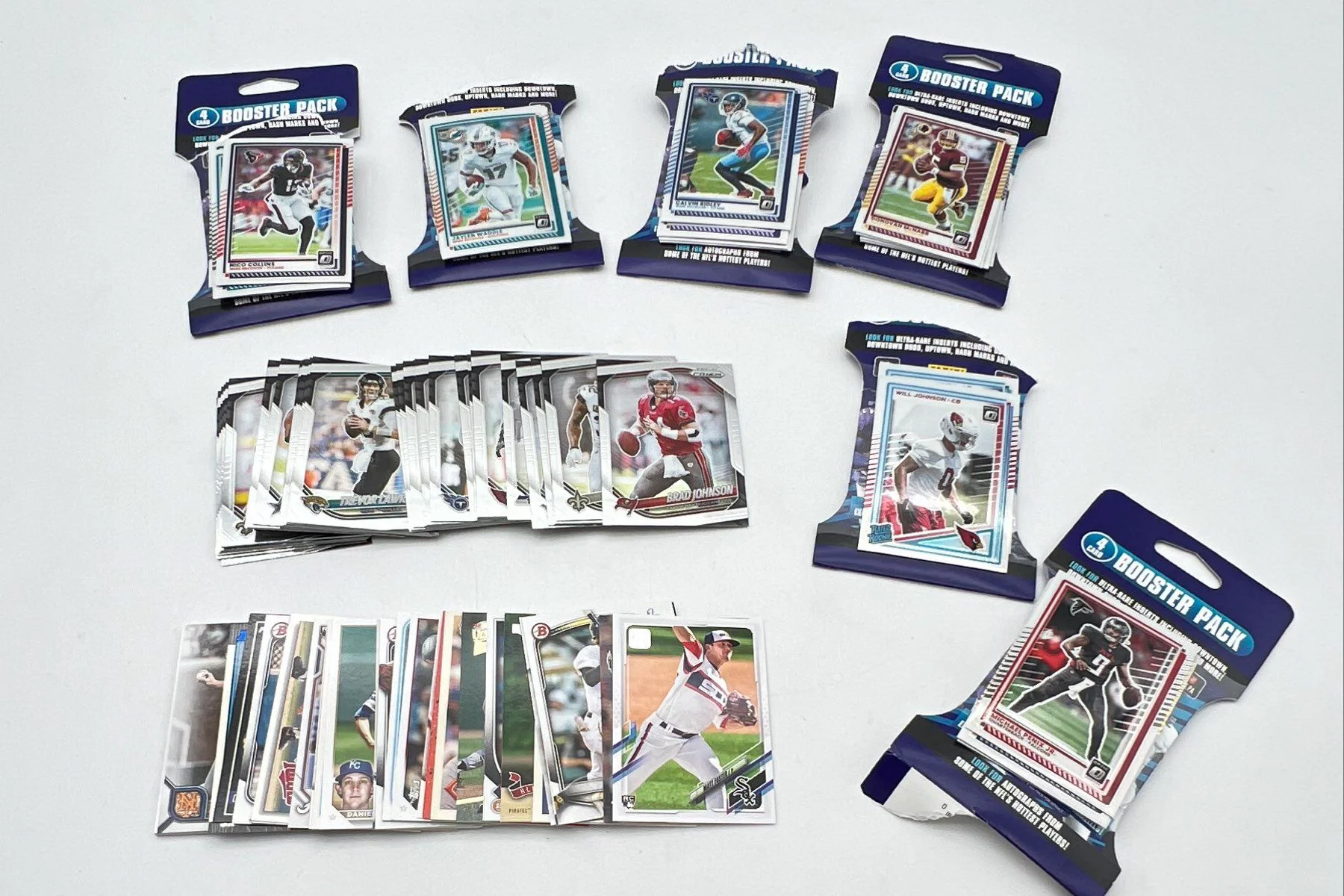 Football & Baseball Card Lot 2020s Panini Topps Mosaic Optic 3 Lbs See Photos - Image 2