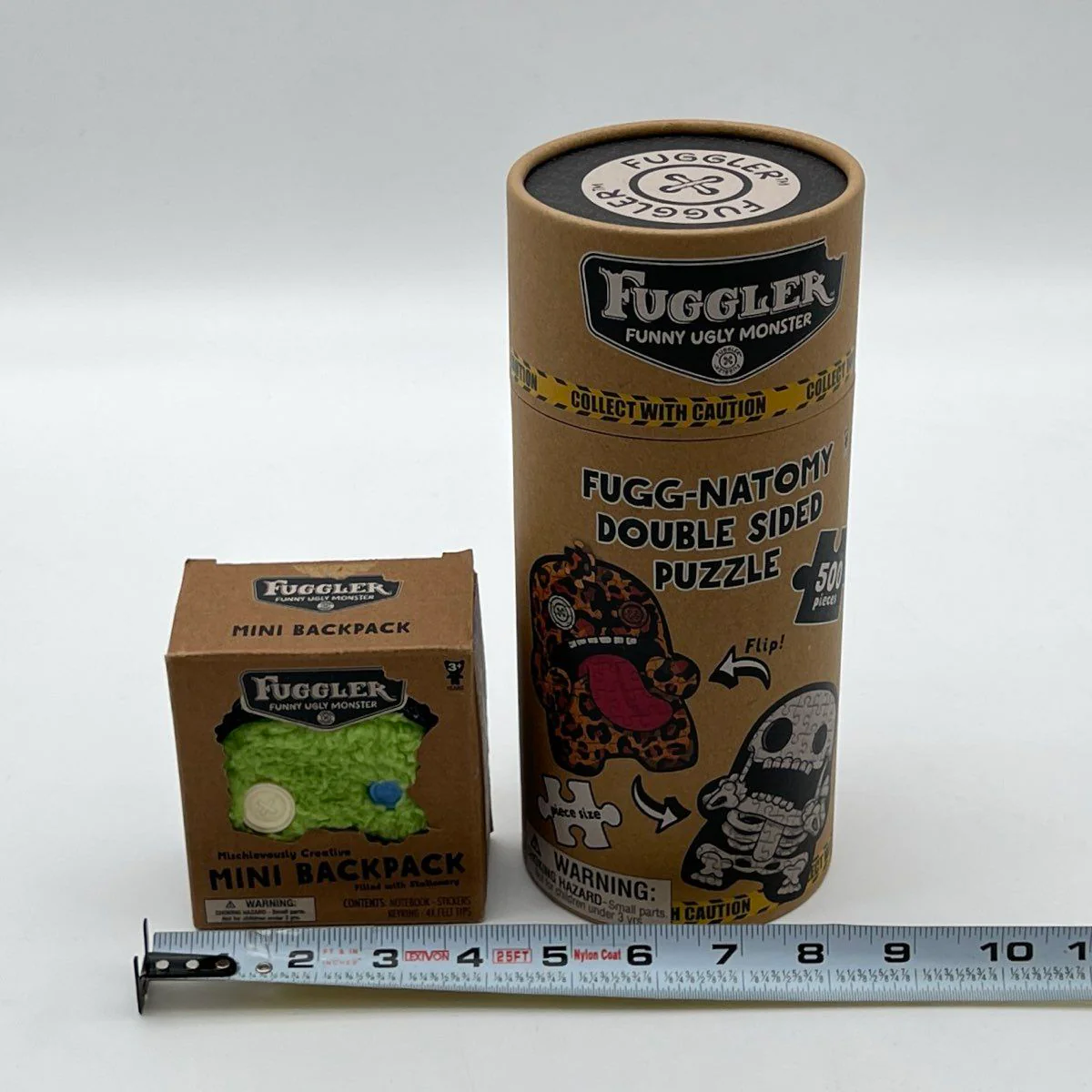 Fuggler Lot Fugg-Natomy Double Sided 500 Piece Puzzle and Green Mini Backpack - Image 7