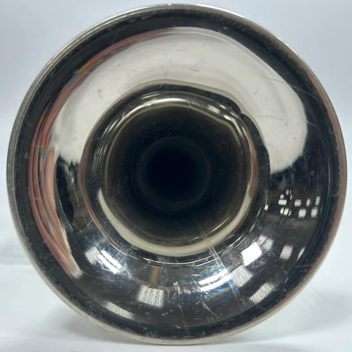 King Tempo Bb Trumpet Silver Plated USA with Case - For Repair - Serial 588663 - Image 6