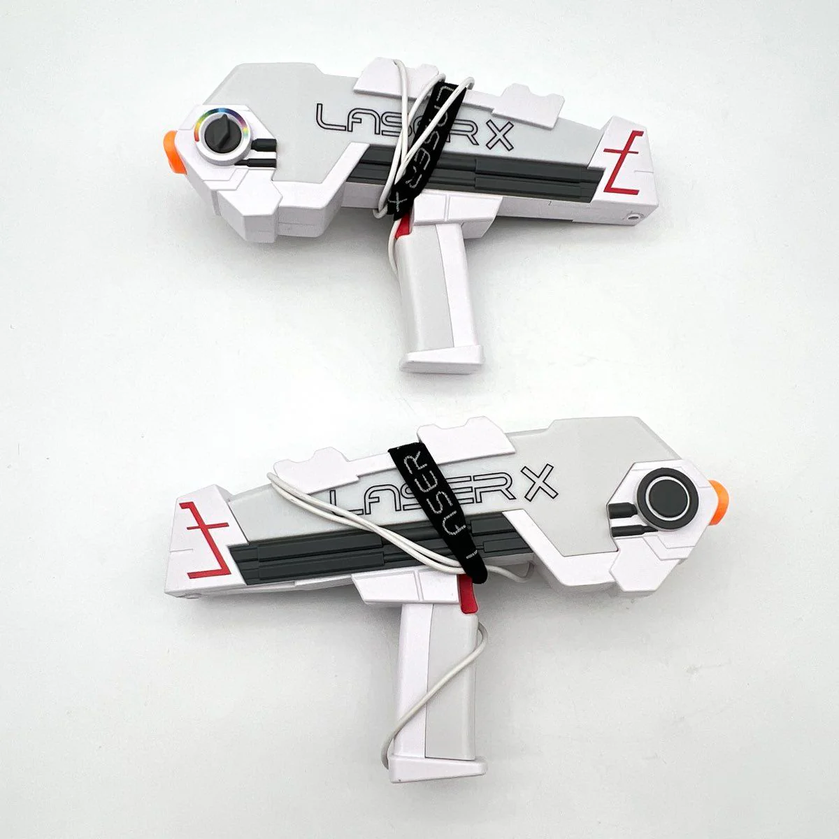 Laser X Laser Tag Blaster Gaming Set 2 Guns with Receiver Sensors White Loose