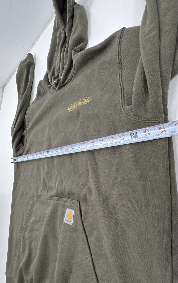 Lot of 2 Carhartt Hoodies Full Zip Pullover Grey Olive Workwear Sz XL - Image 10