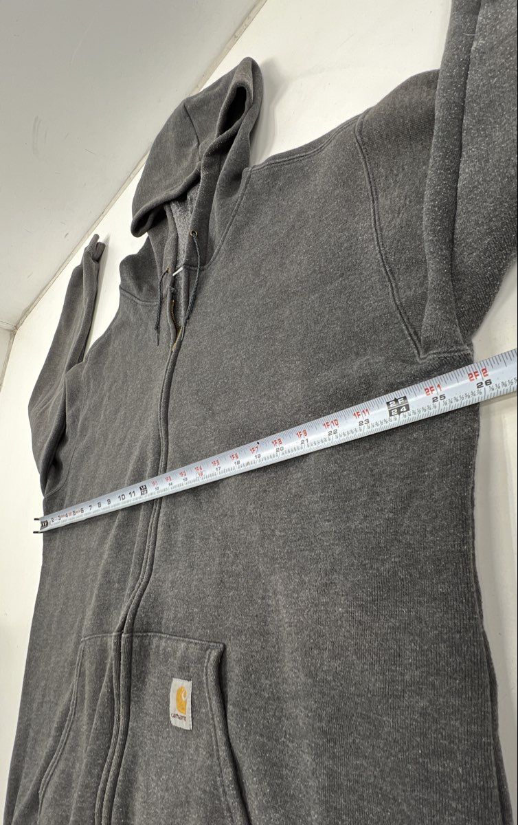 Lot of 2 Carhartt Hoodies Full Zip Pullover Grey Olive Workwear Sz XL - Image 5
