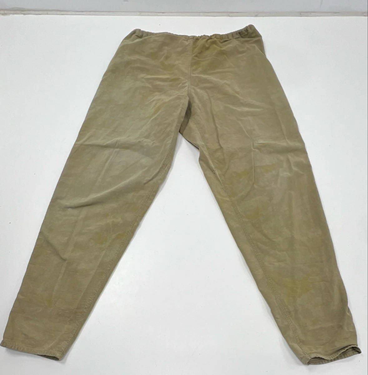 Marcel Monsivais Vintage 90s Tan Elastic Waist Artist Pants Santa Barbara Sz 2 - Image 2