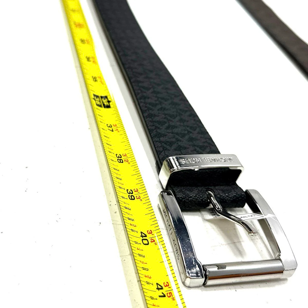 Michael Kors Women's Monogram Belts Lot 2 Black Brown Gold Silver Sz M L NWT - Image 10
