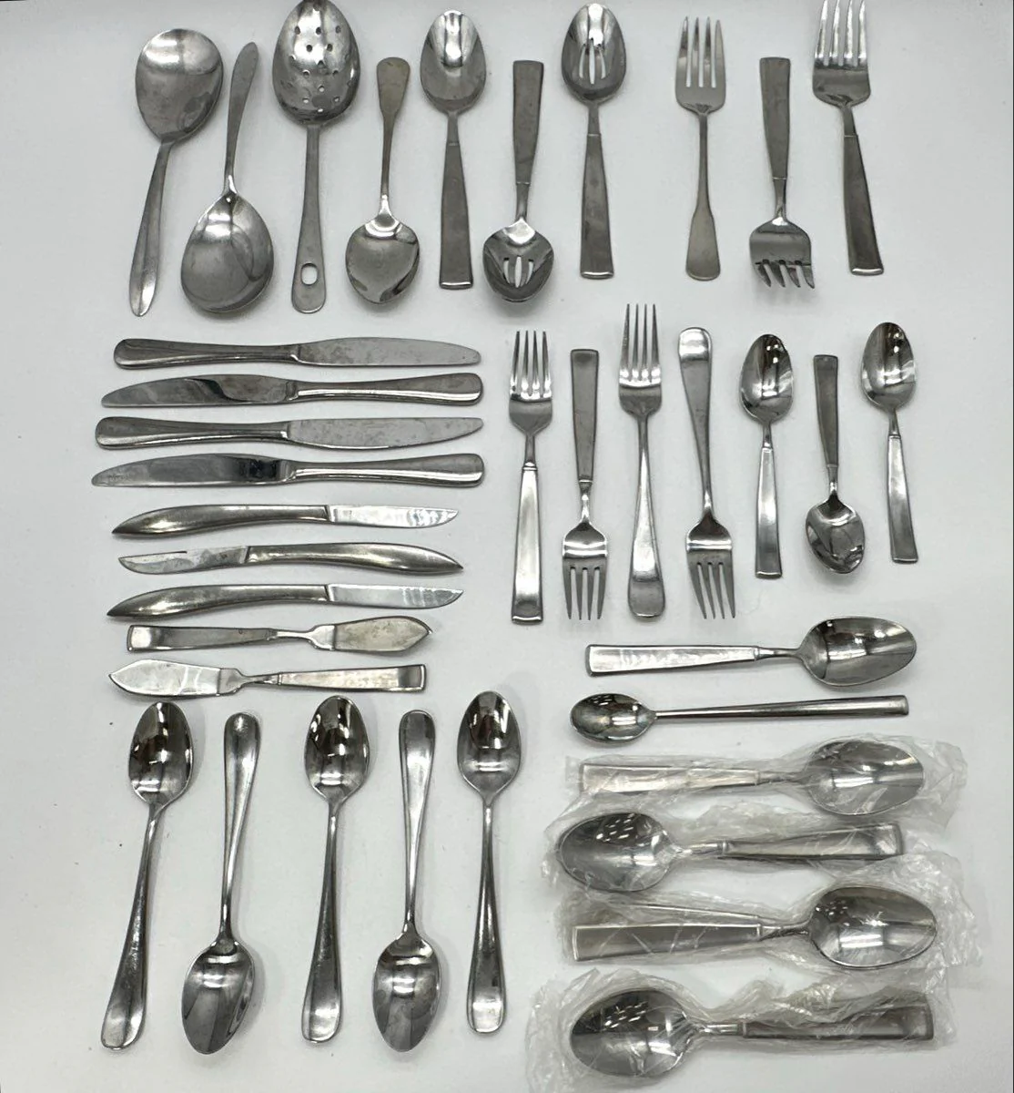 Mixed Stainless Steel Flatware Lot Oneida Cuisinart Imperial 36 Piece