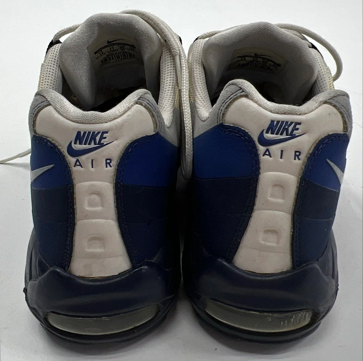 Nike Air Max 95 White Navy Blue Grey Dallas Cowboys Theme Sneakers Men's Size 12 - Image 3