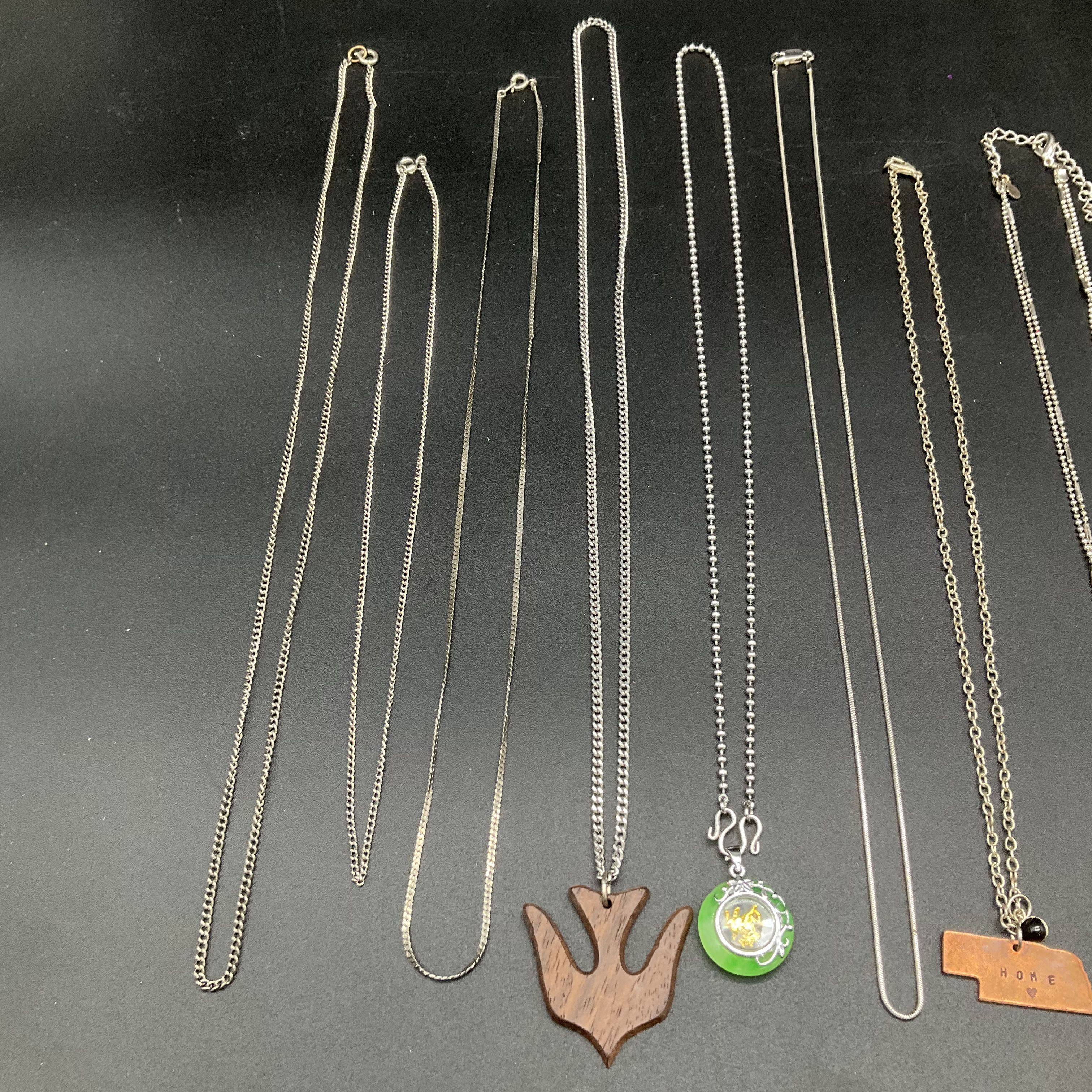 Silver Tone Necklace Jewelry Lot of 15 Boho Cross Feather Bird Modern Pendants - Image 2