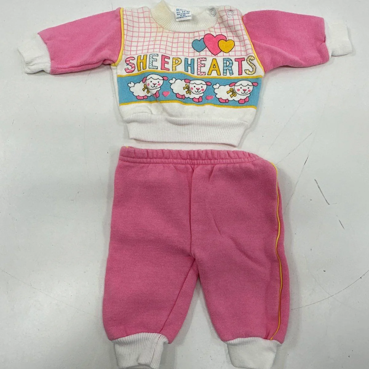 Vintage 80s 90s Baby Girl Clothes Lot Sleeper Dress Bloomer Set Newborn 3 Months - Image 6
