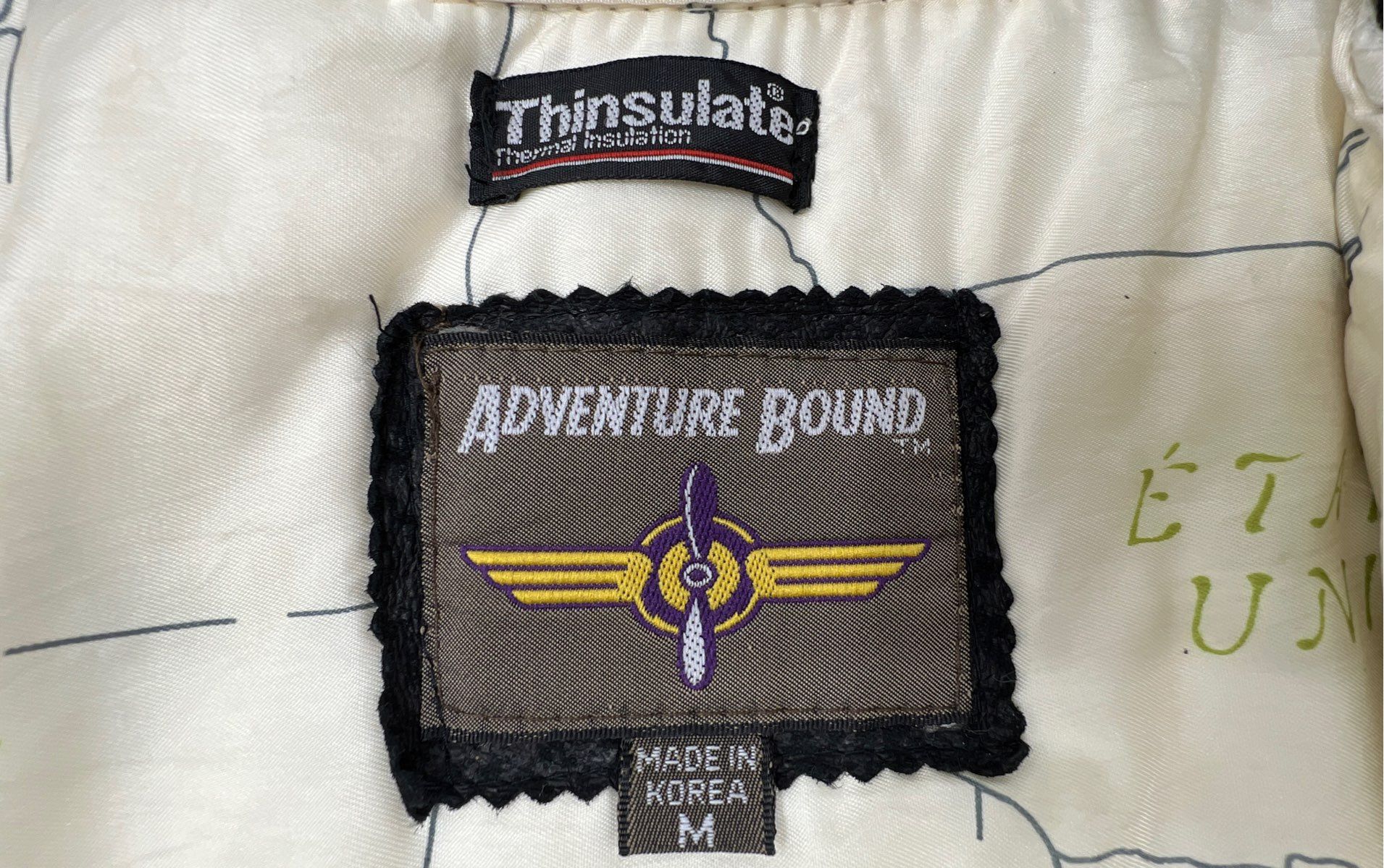 Vintage 80s Adventure Bound Thinsulate Leather Bomber Jacket Belted Sz M - Image 5