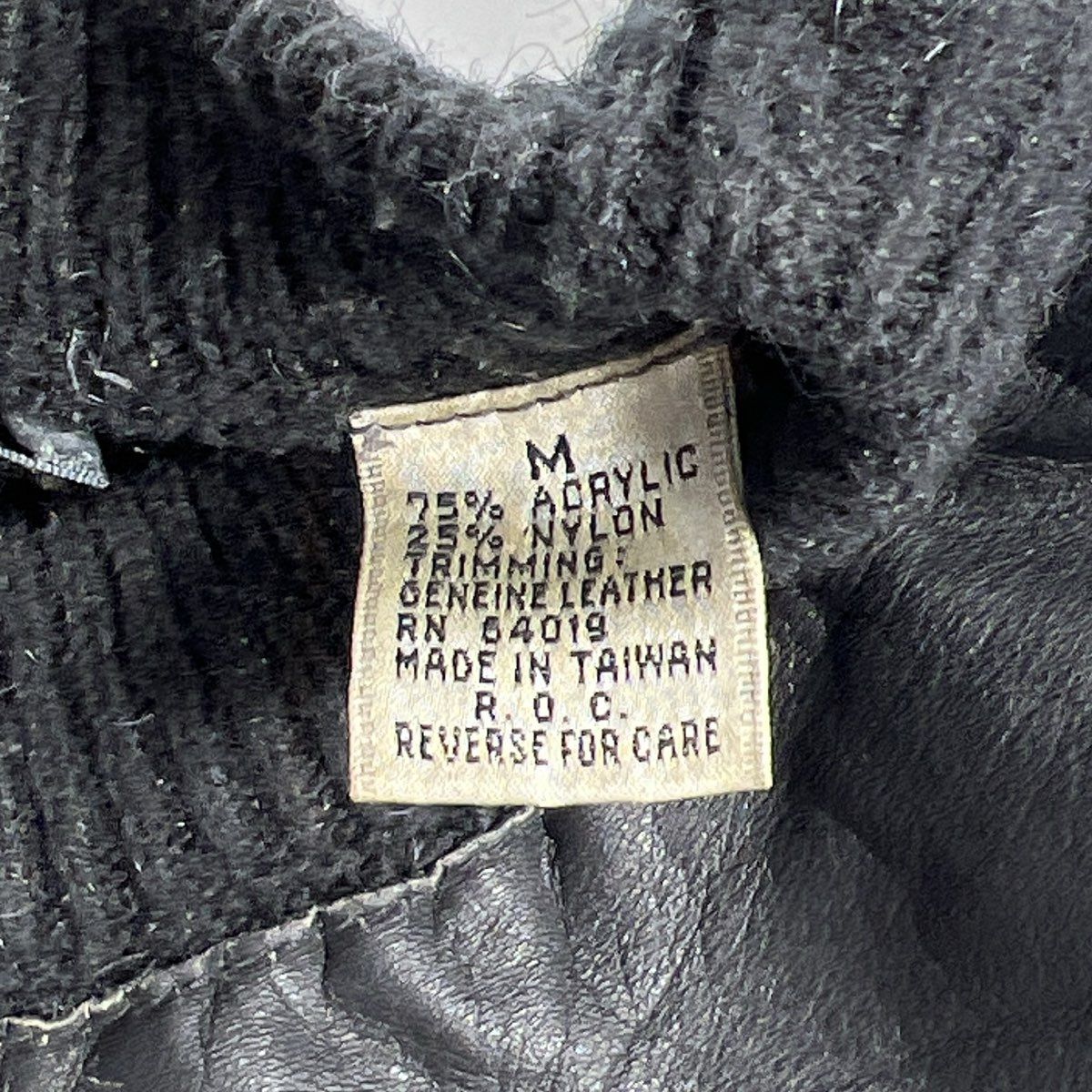 Vintage 90s Mark Elliot Men's Black Sweater Leather Trim Southwestern Sz M - Image 4