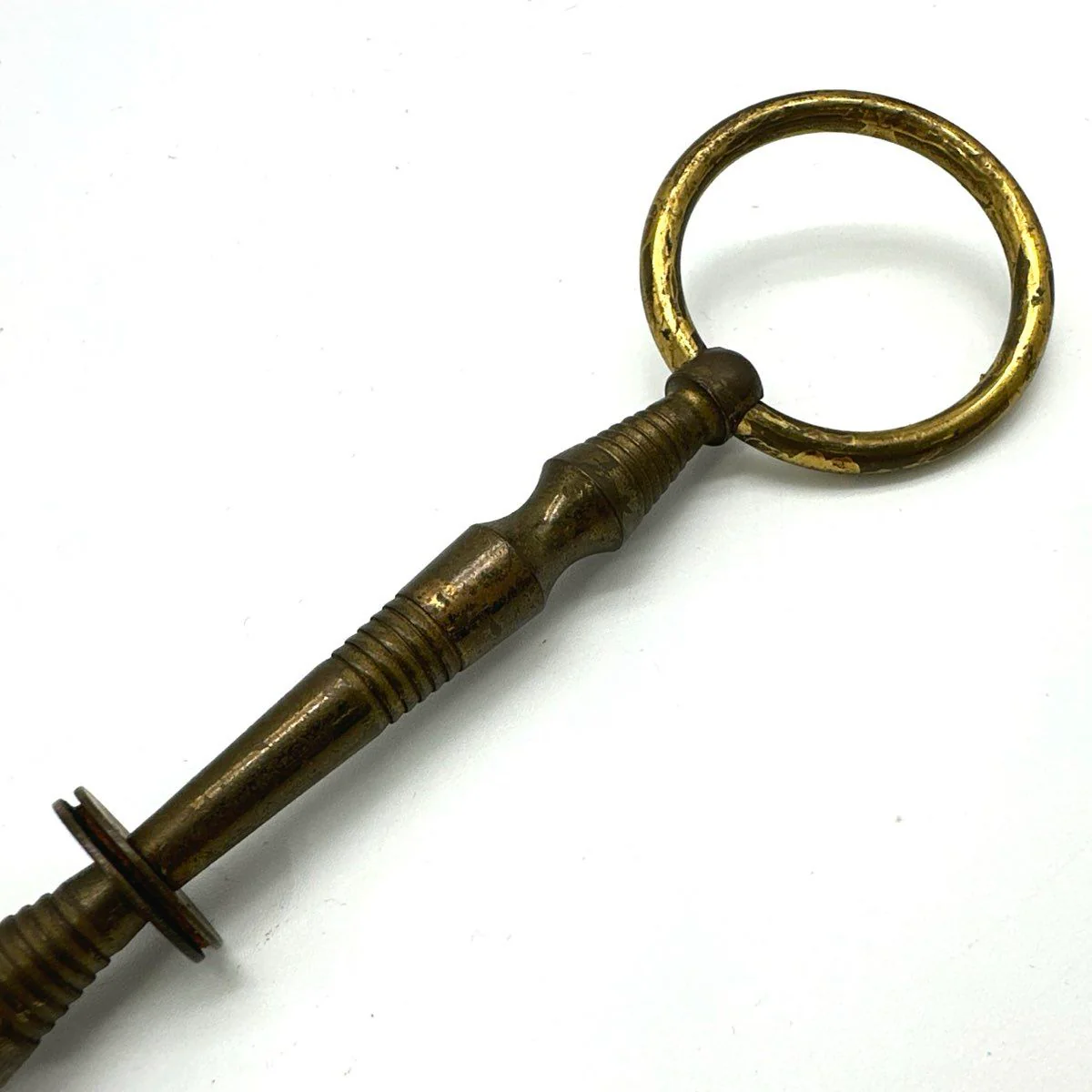 Vintage Brass Tiered Cake Stand Handle Hardware Replacement Ring Top Ornate - Image 3