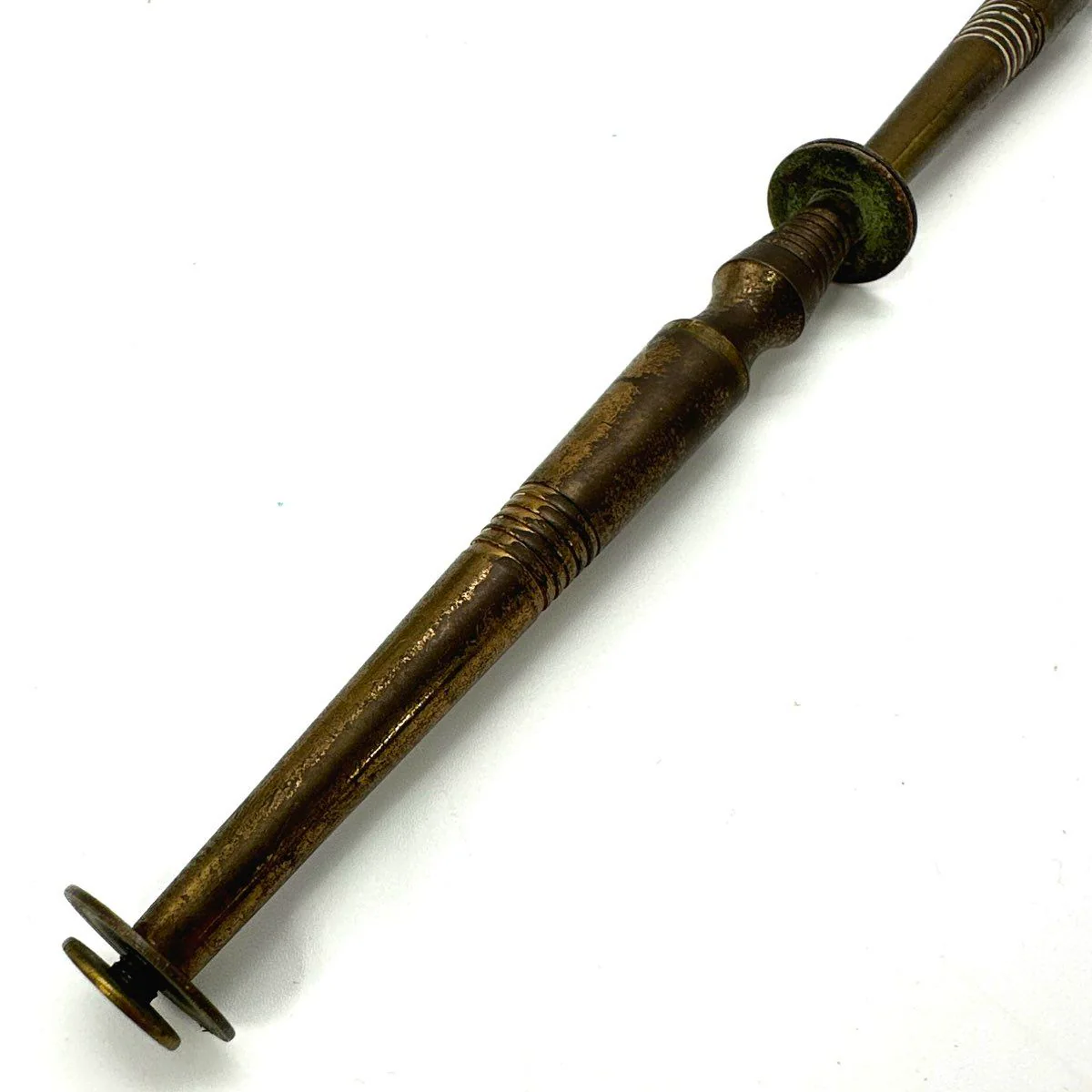 Vintage Brass Tiered Cake Stand Handle Hardware Replacement Ring Top Ornate - Image 4