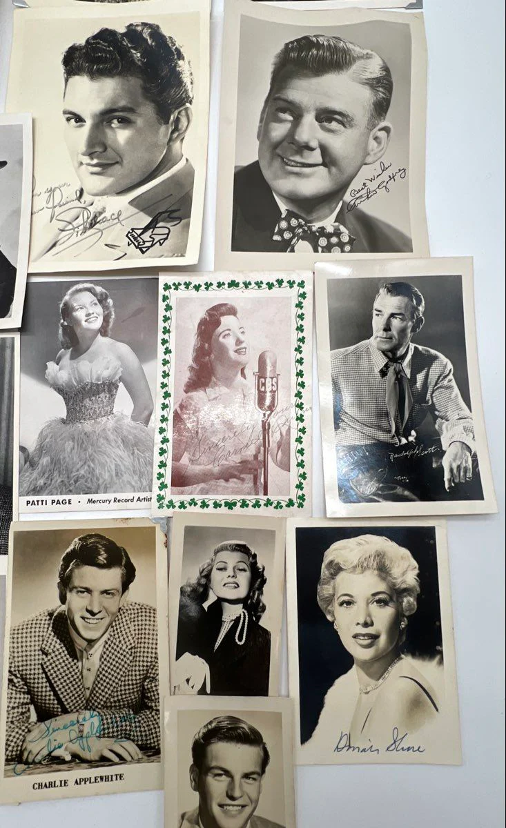 Vintage Celebrity Promo Photos Lot 18 Pieces Liberace John Wayne Dinah Shore - Image 8