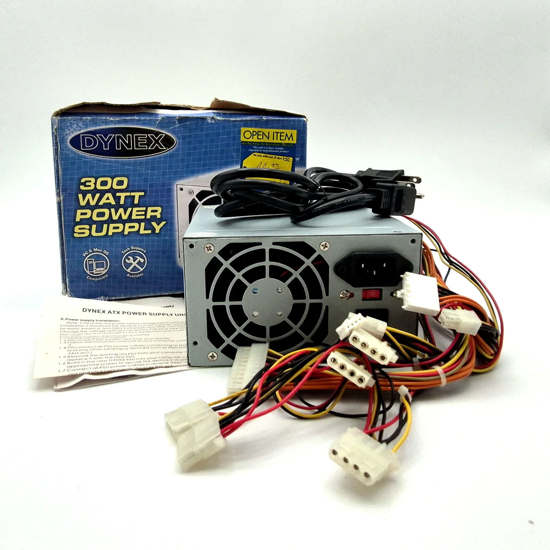 Vintage Dynex DX-PS300W 300 Watt ATX Power Supply Computer PSU As-Is