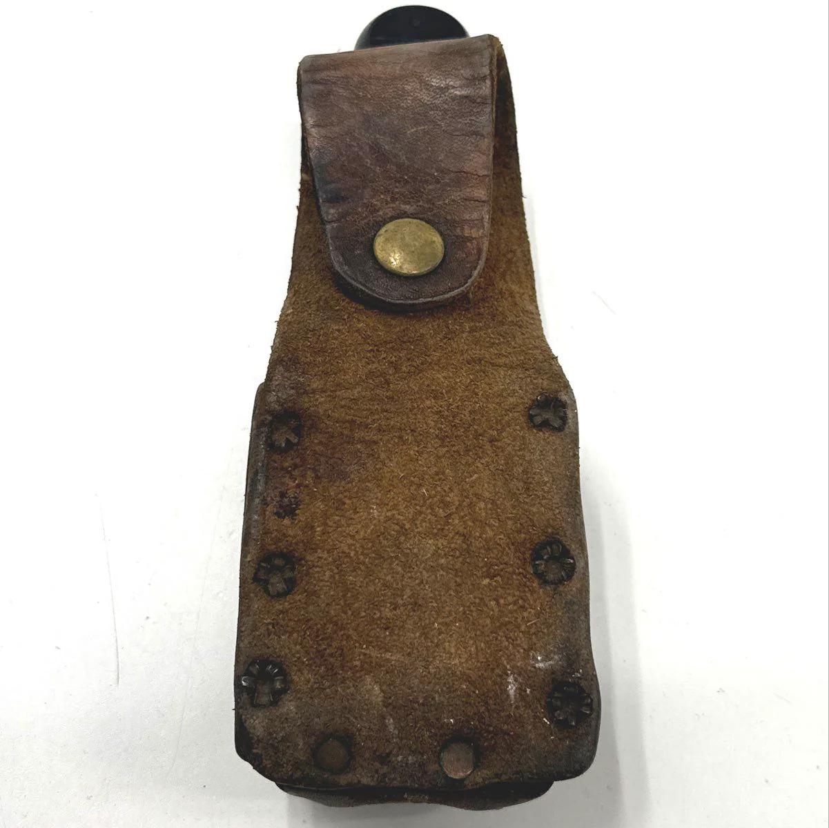 Vintage Gi Metal Rotary Numbering Machine Date Stamp with Leather Holster - Image 3