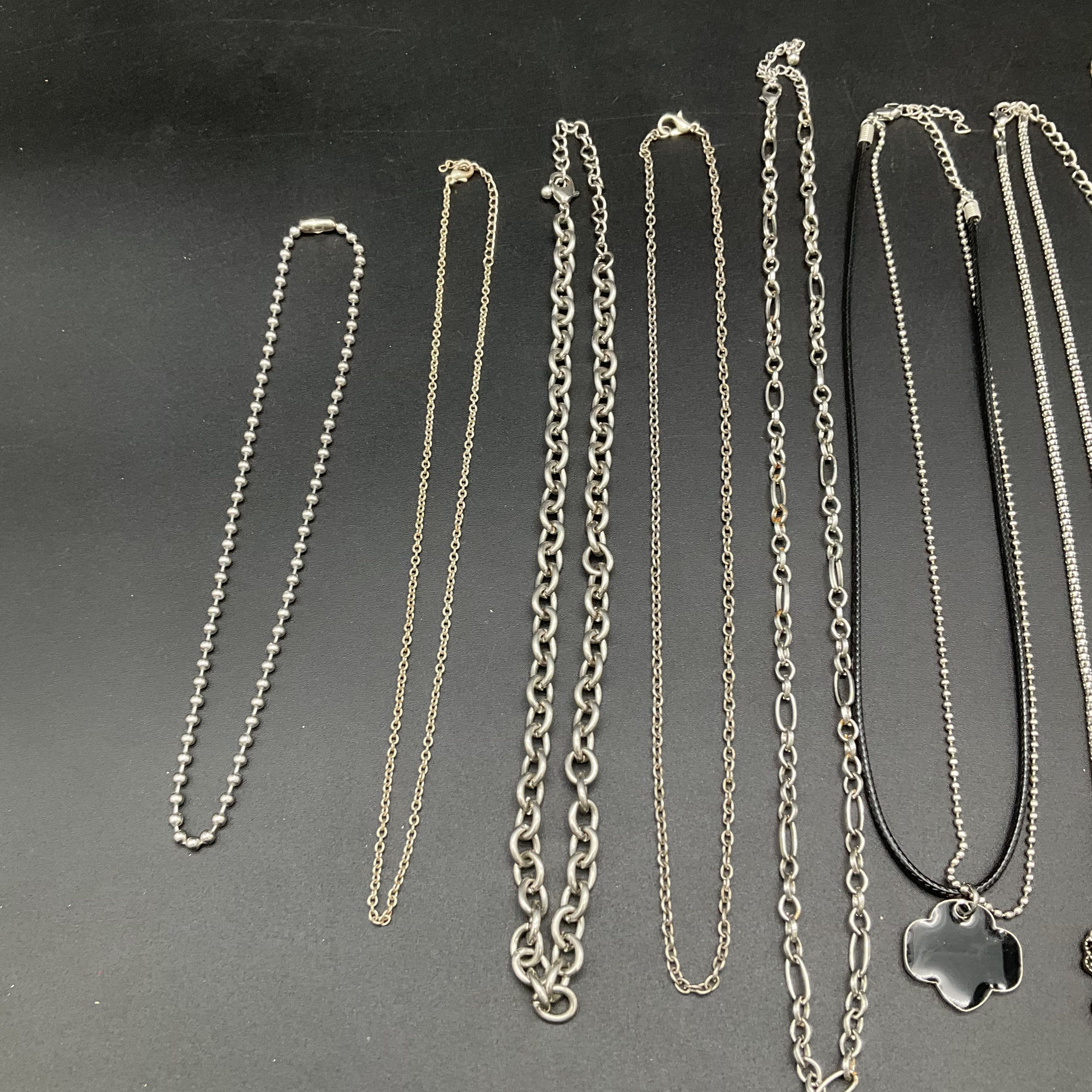 Vintage & Modern Necklace Jewelry Lot 11pc Religious Butterfly Pendants Stone - Image 2