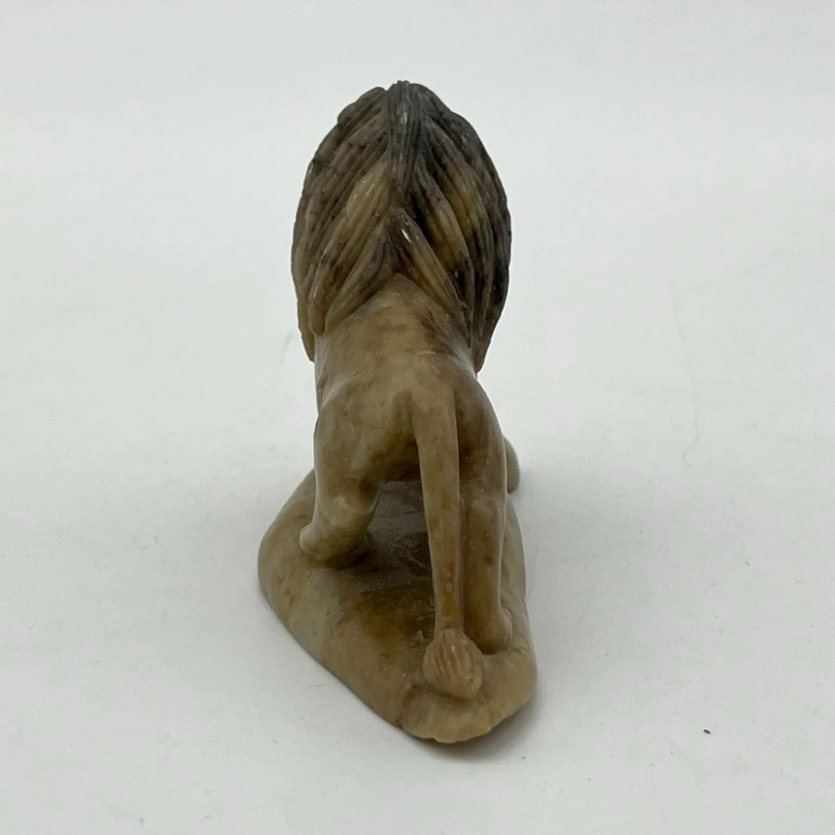 Vintage Stone Carved Lion Figurine Chinese Hand Crafted 4.5 Inch - Image 4