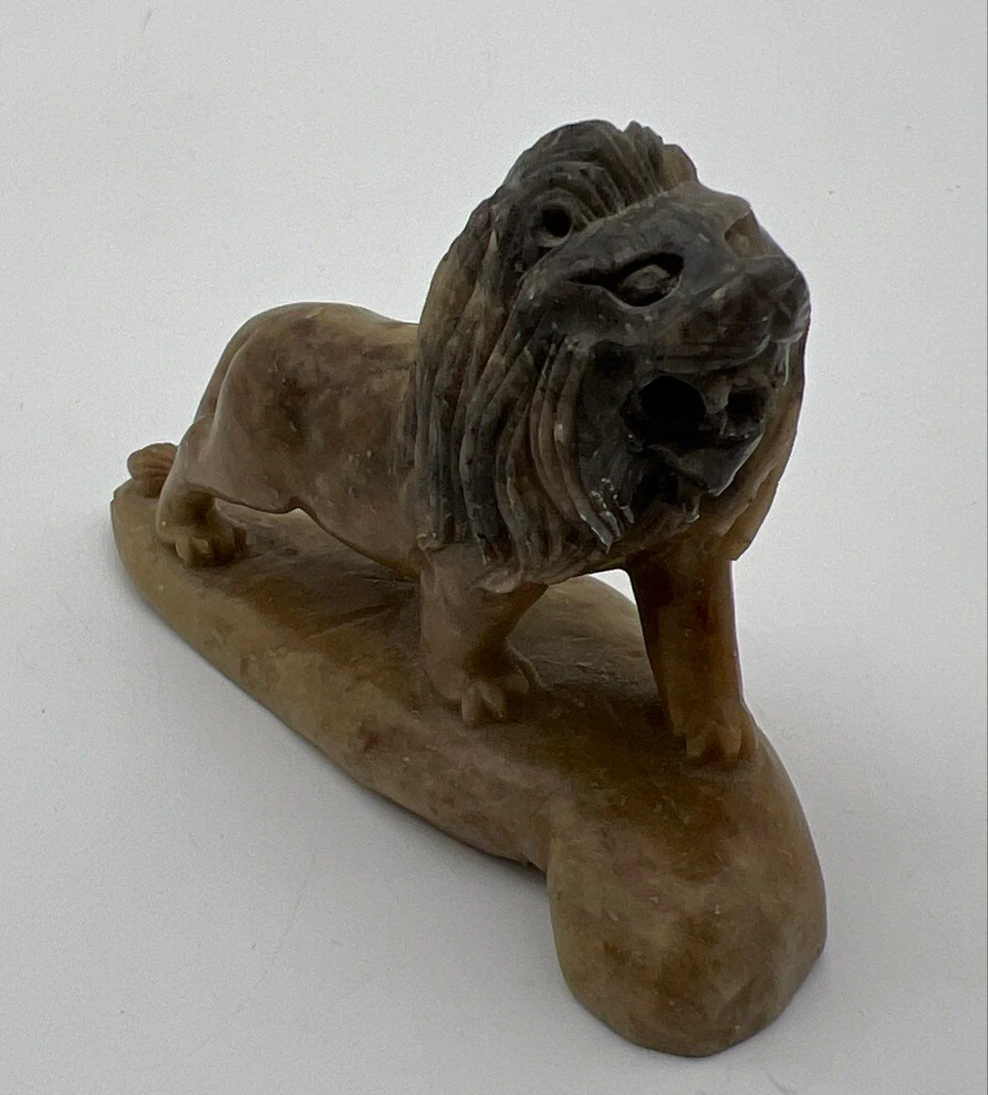 Vintage Stone Carved Lion Figurine Chinese Hand Crafted 4.5 Inch - Image 7