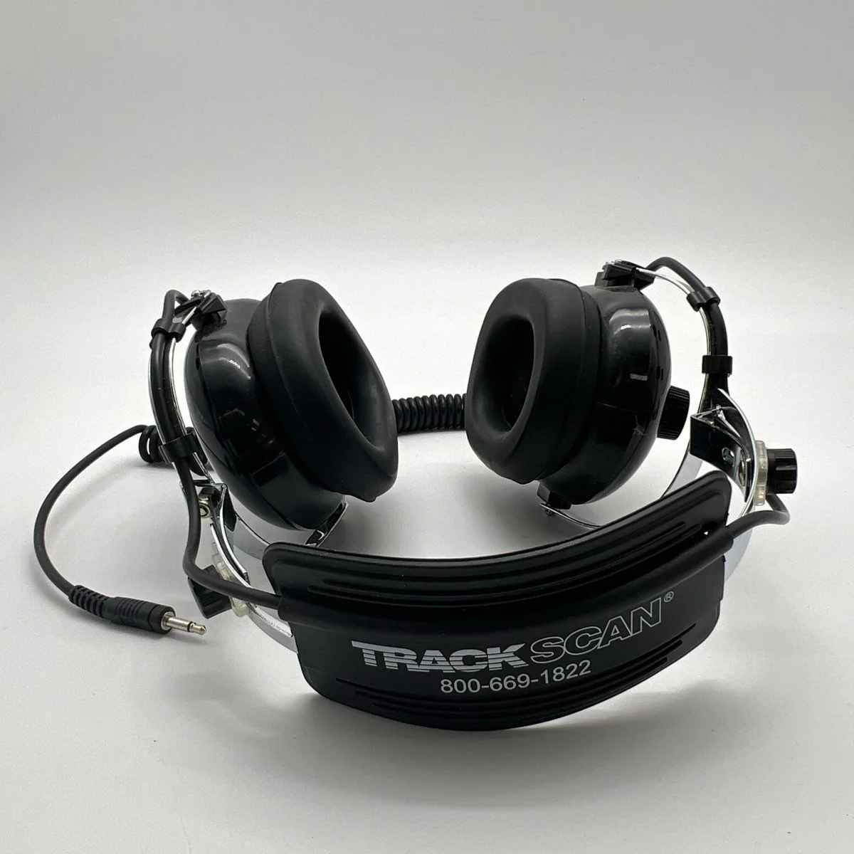 Vintage Track Scan Racing Scanner Headphones Wired Coiled Cable Tested Working - Image 2