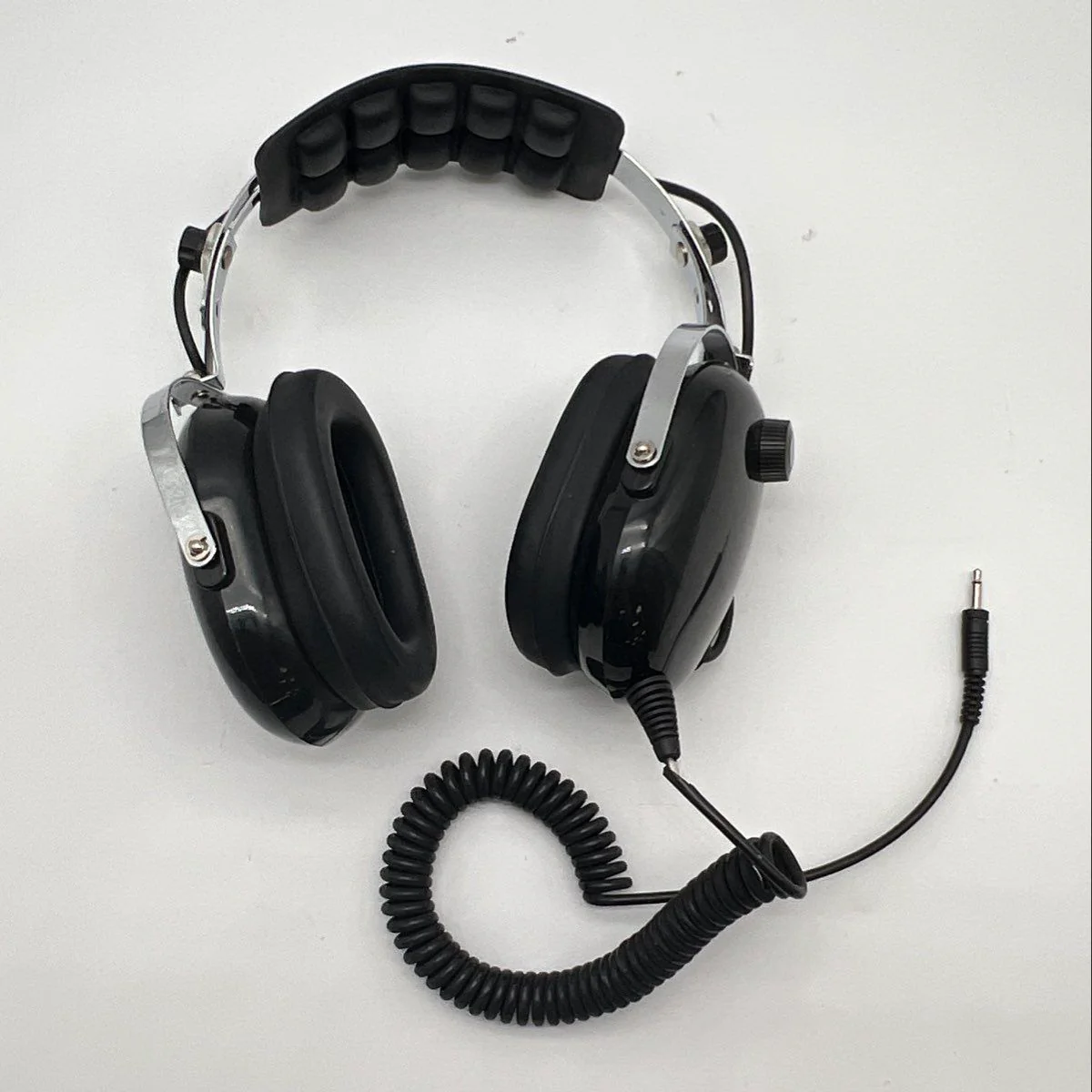 Vintage Track Scan Racing Scanner Headphones Wired Coiled Cable Tested Working - Image 3