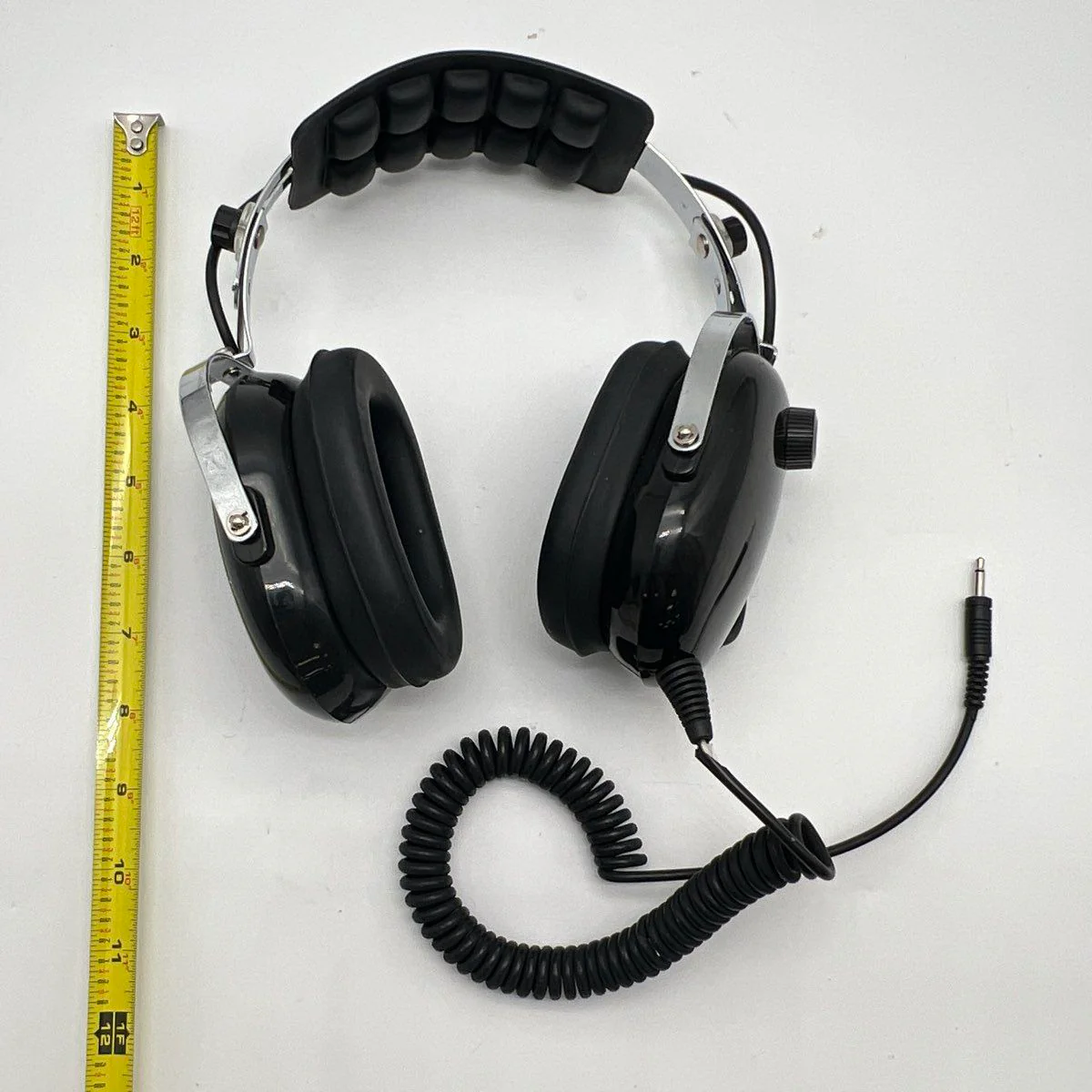 Vintage Track Scan Racing Scanner Headphones Wired Coiled Cable Tested Working - Image 4
