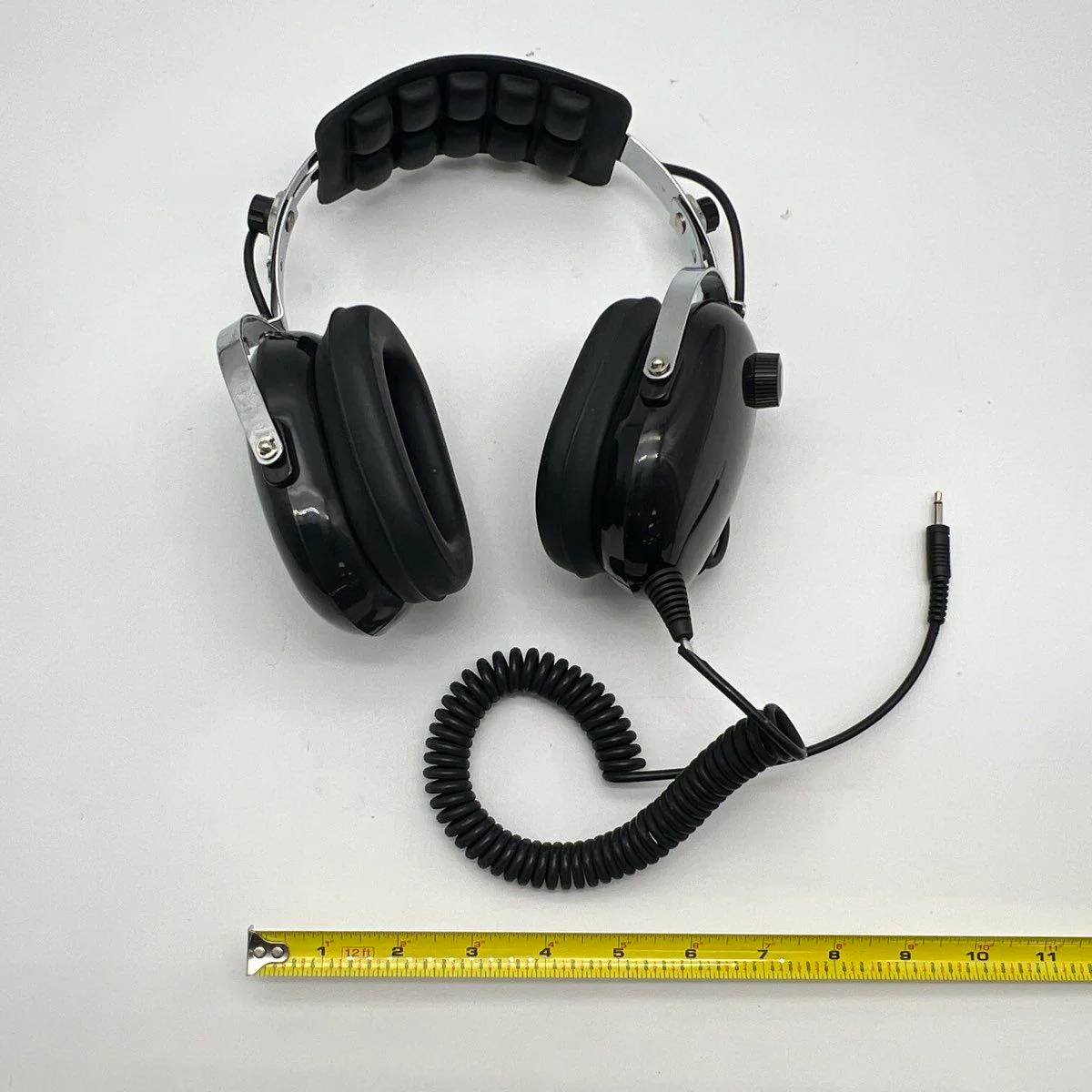 Vintage Track Scan Racing Scanner Headphones Wired Coiled Cable Tested Working - Image 5