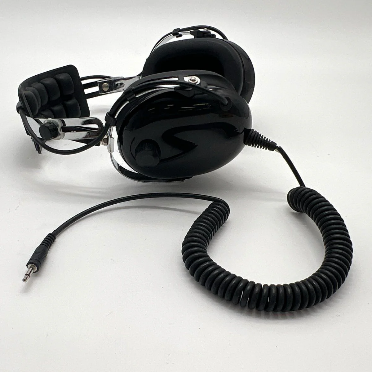 Vintage Track Scan Racing Scanner Headphones Wired Coiled Cable Tested Working - Image 7