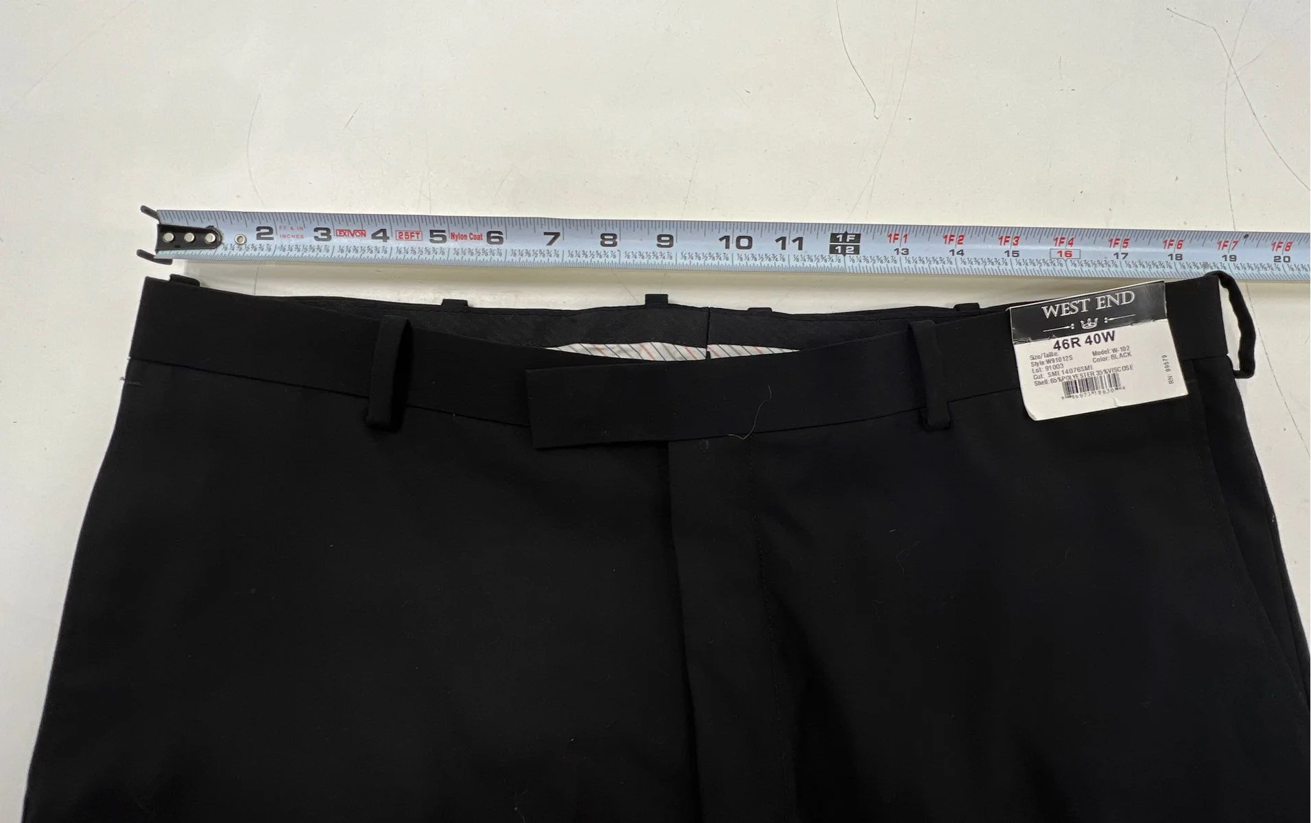 West End Men's Black Slim Fit 2-Piece Suit Polyester Blend Size 46R 40W NWT - Image 10