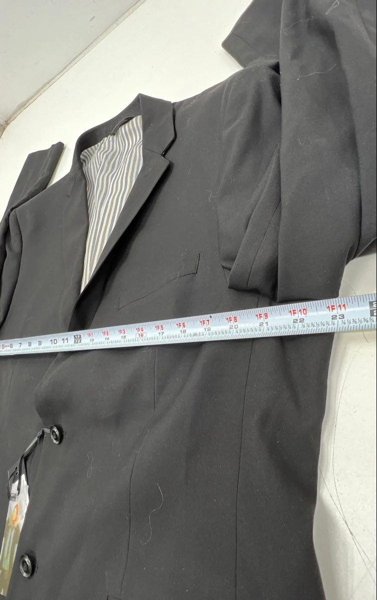 West End Men's Black Slim Fit 2-Piece Suit Polyester Blend Size 46R 40W NWT - Image 5