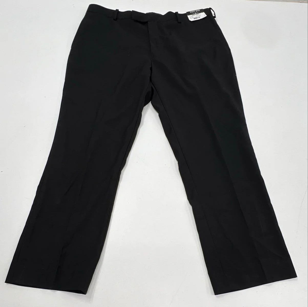West End Men's Black Slim Fit 2-Piece Suit Polyester Blend Size 46R 40W NWT - Image 7